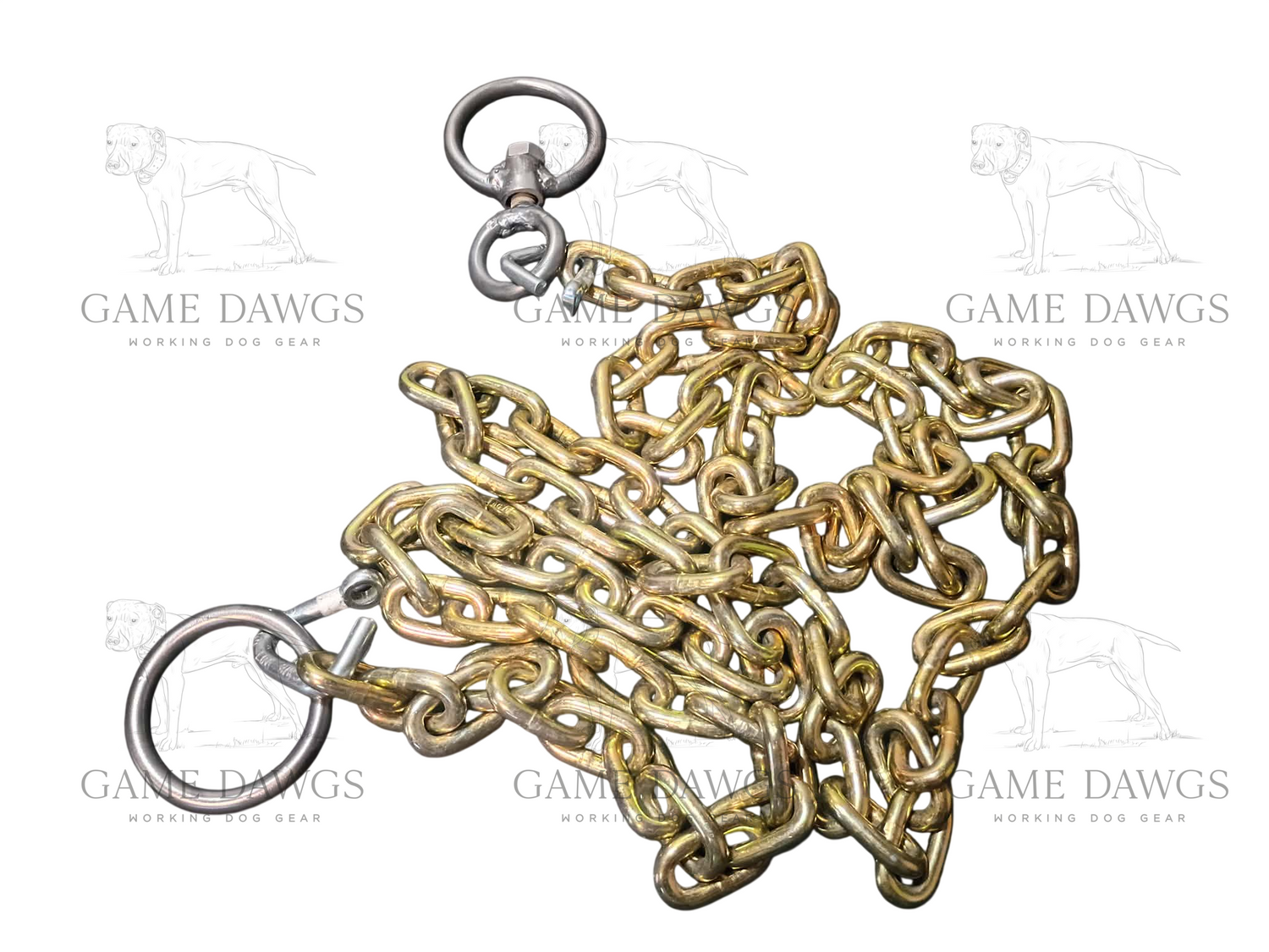 10ft 5/16" Grade 70 Game Dawgs Chain Setup - Round Swivel