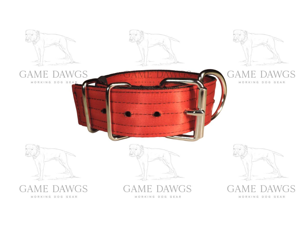 2" 5 Ply Heavy Duty Red / Black Seatbelt Collar - Small / Puppy