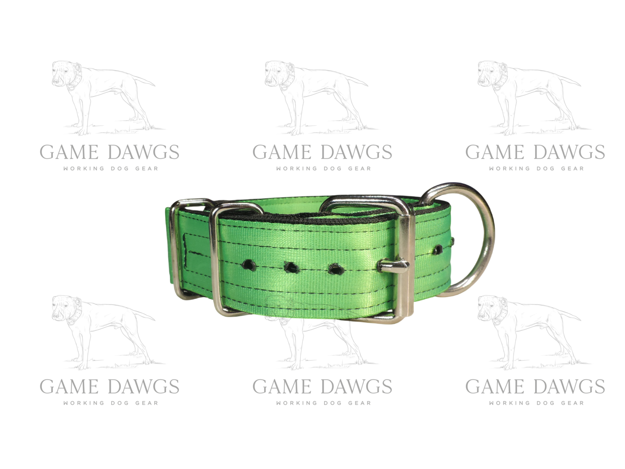 2" 5 Ply Heavy Duty Lime Green Seatbelt Collar