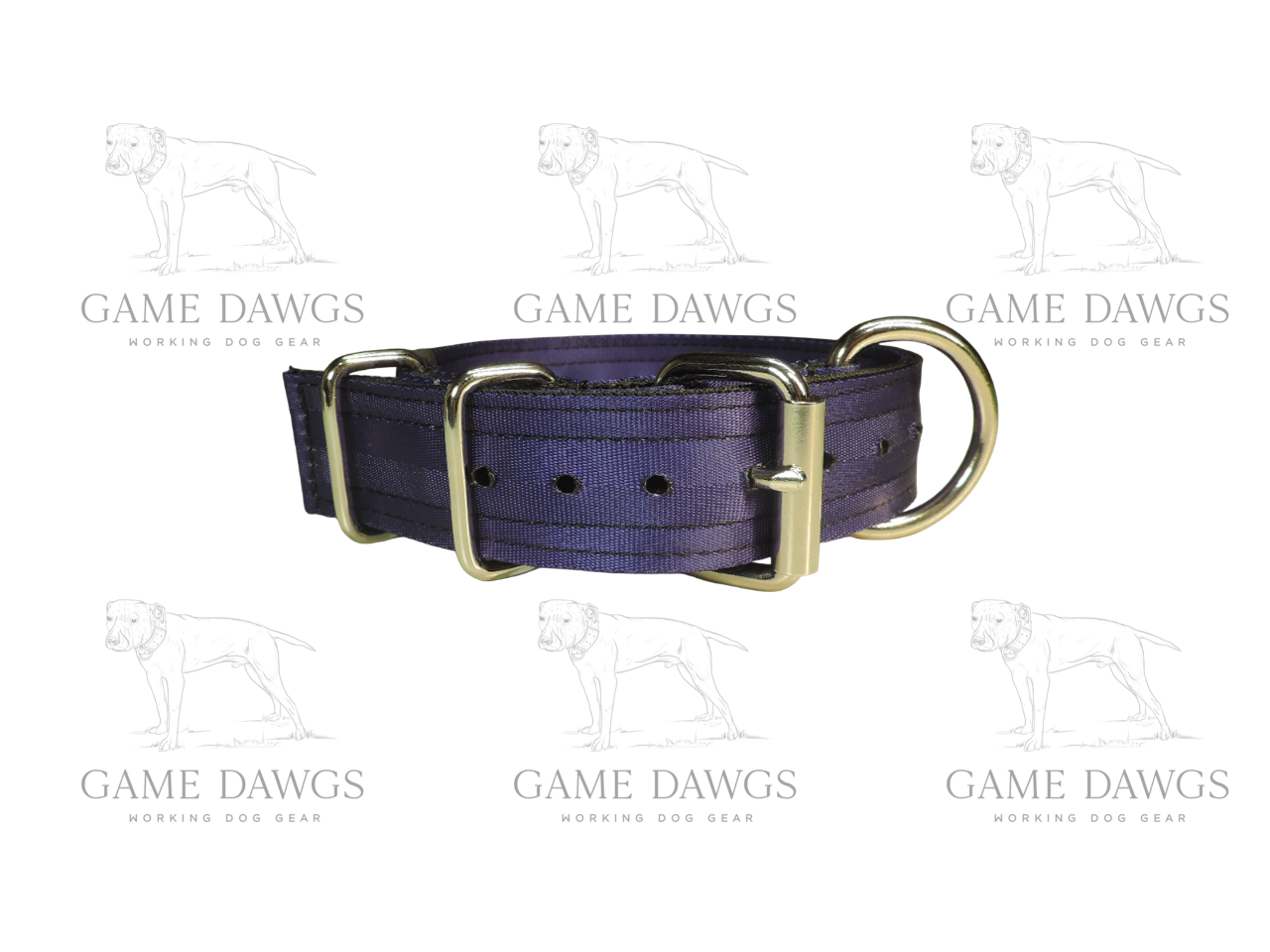 1.5" 5 Ply Heavy Duty Purple Seatbelt Collar